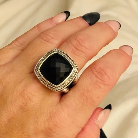DAVID YURMAN 15mm Black Onyx Albion Ring - Picture 6 of 7